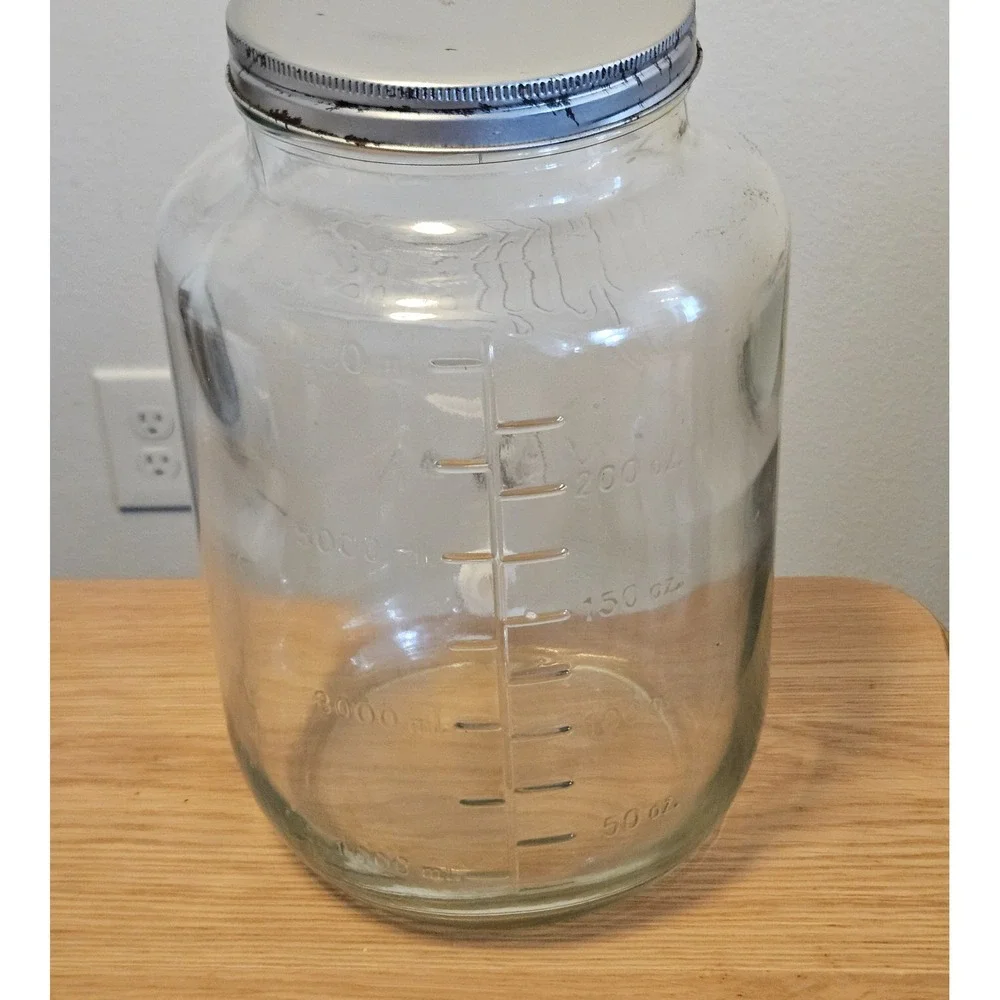 XLarge Original Glass Mason Jar Drink Dispenser Water Jug with Spigot 7000ml